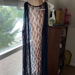 LuLaRoe Joy black lace worn once